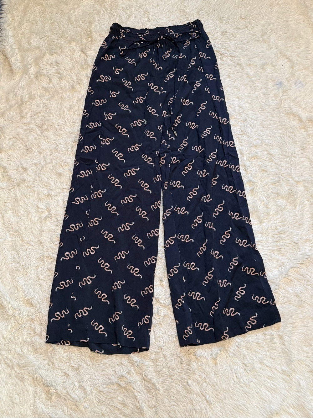 Animale Brazil Snake Print Wide Leg Pants - Size US Small